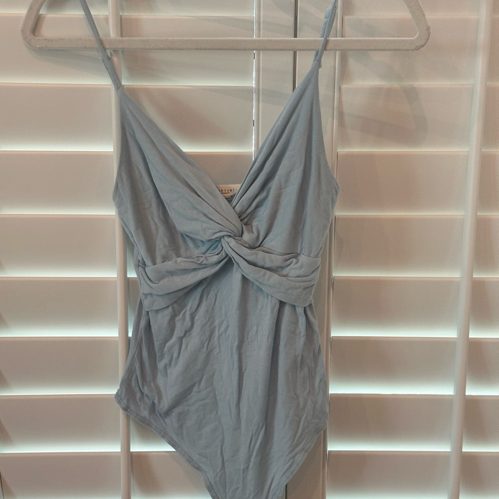 Light blue cotton bodysuit